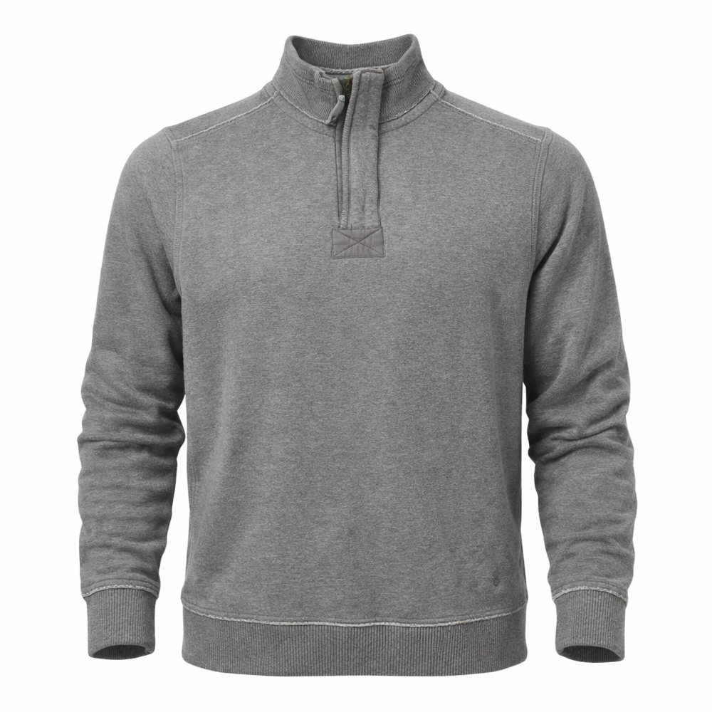 Boden Mens Cotton Quarter Zip Sweatshirt Gray Long Sleeve‎ Pullover Athleisure L